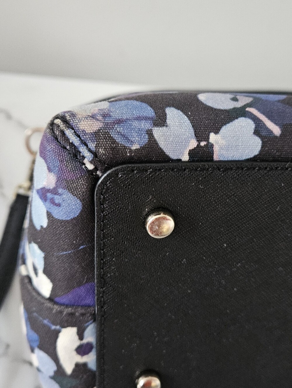Kate Spade New York Cameron Street Blue Floral Margot Satchel (EUC) - Picture 12 of 16